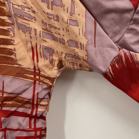 Corey Lynn Calter pink and red striped silk blouse - Picture 7 of 7